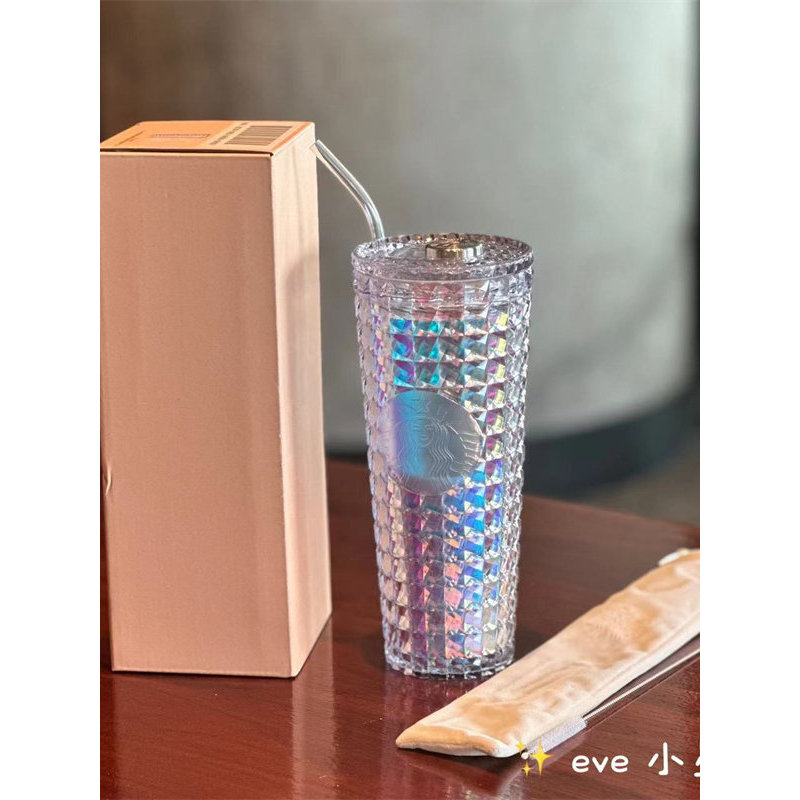 ขายร้อน Starbucks 23rd Anniversary Siren Ocean Series Bright Streamer Diamond Faceted Direct Drinkin