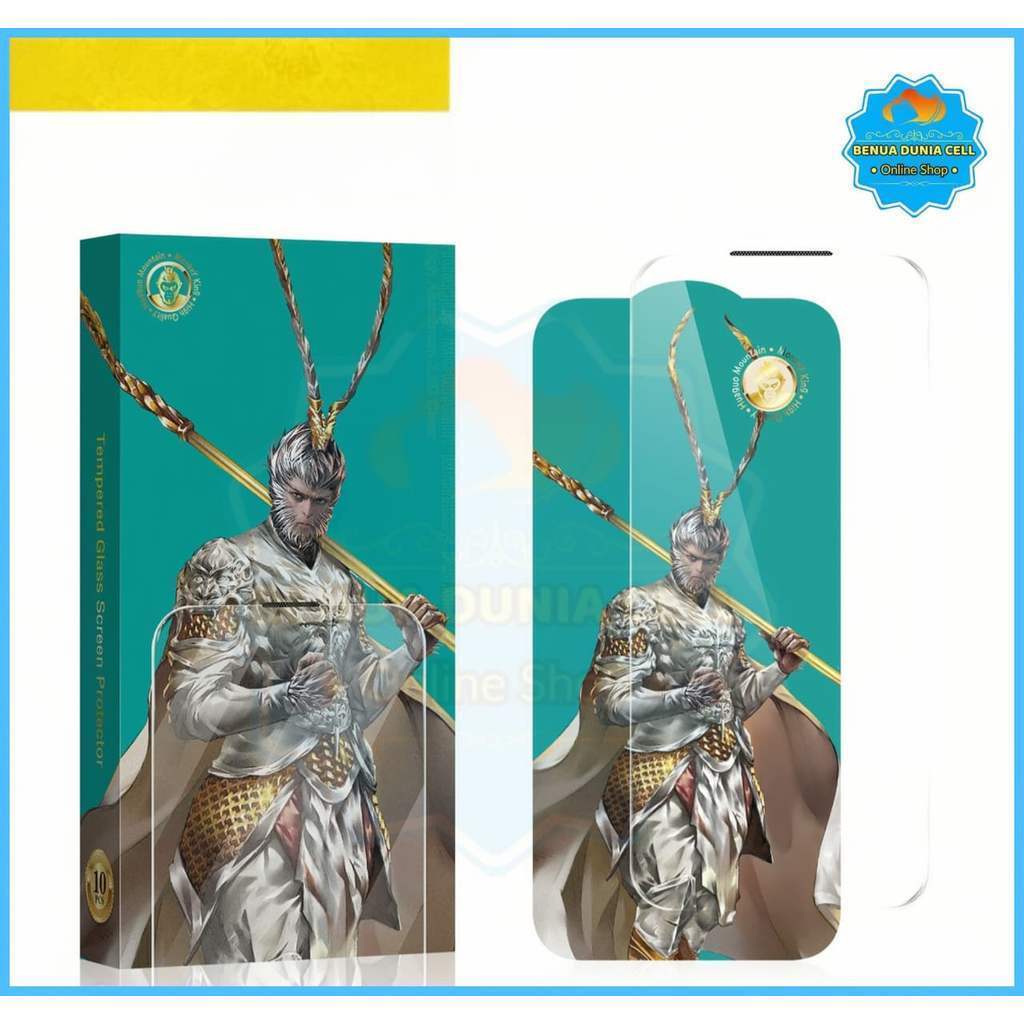 KA - A11 1 กล่อง CONTAINS 10 ชิ้น TEMPERED GLASS MONKEY KING สําหรับ REALME 2 PRO 3 3 PRO 5 5i 5S 5 