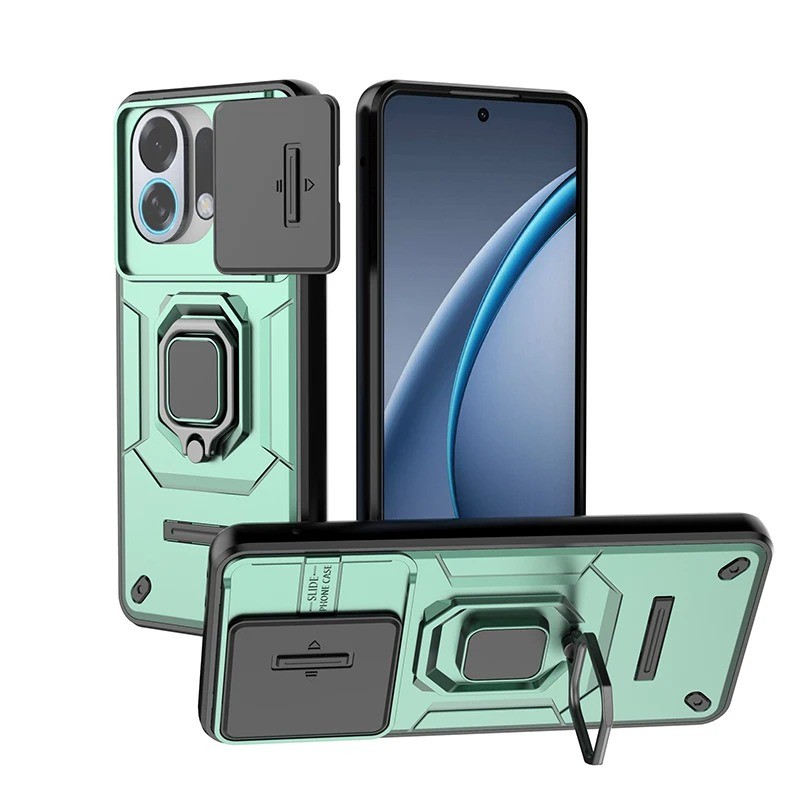 เกราะ Hard กันกระแทกสําหรับ OPPO K13 Turbo Pro สไลด์เลนส์ป้องกันแหวนแม่เหล็กขาตั้งสําหรับ OPPO K13 T