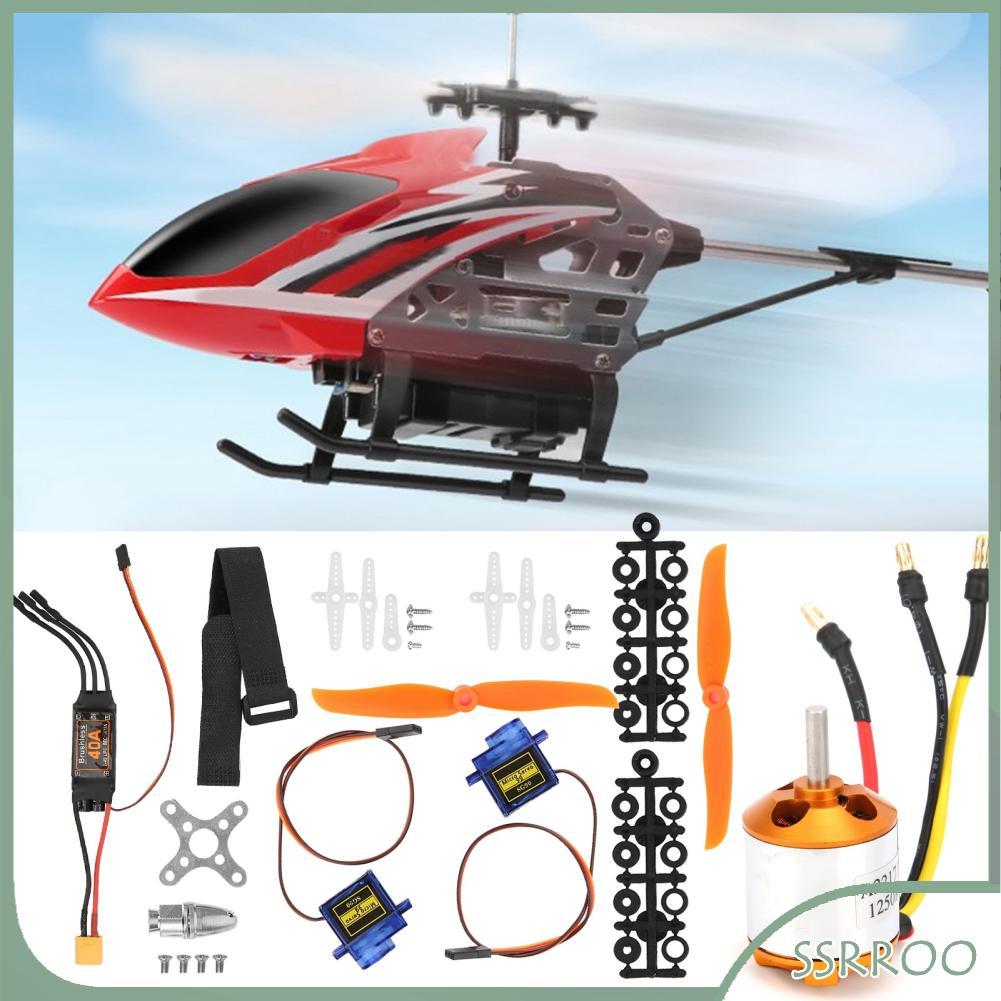 Ssrroo RC เฮลิคอปเตอร์มอเตอร์ชุด 2217 KV1250 8060 ใบพัดพวงมาลัยเครื่องยนต์ 40A ESC สำหรับ