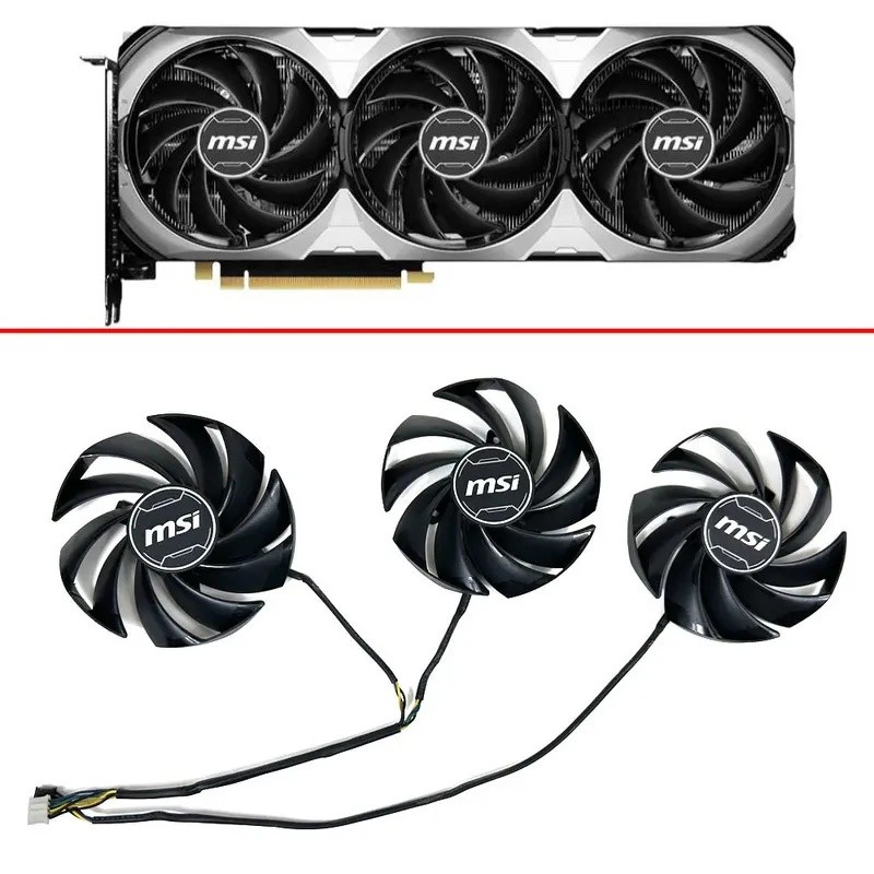 * พัดลมระบายความร้อน 90MM 4PIN PLD09210S12HH RTX4060 4060TI 4070 4070TI VENTUS 3X GPU FAN สําหรับ MS