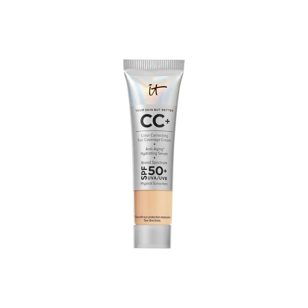 ITetics CC+ - Full verage Foundation With SPF 50+, lor rrector & Anti-Aging Hydrating Serum, Hyaluro