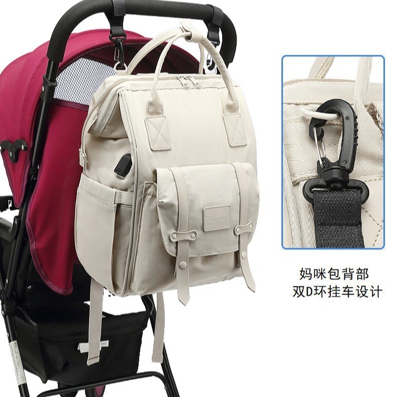 Mommy Bag Backpack Tote Bag Large Capacity Multifunctional Waterproof Mother Baby Bag usb Mommy Bag