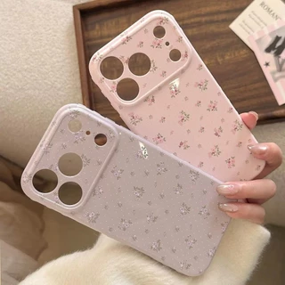 เคสสำหรับ iPhone 17 16 15 14 13 12 11 Pro Max XR XS กันกระแทก หัวใจ 3D สีหวาน น่ารัก กันรอย ขอบนิ่ม ถุง