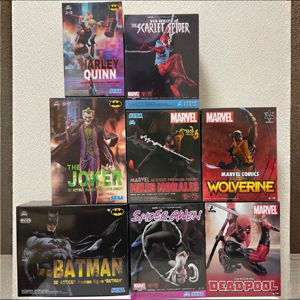 เวอร์ชั่นญี่ปุ่น SEGA Marvel Spider-Man Harley Quinn Harley Quinn Harley Quinn Joker Jingpin Figure