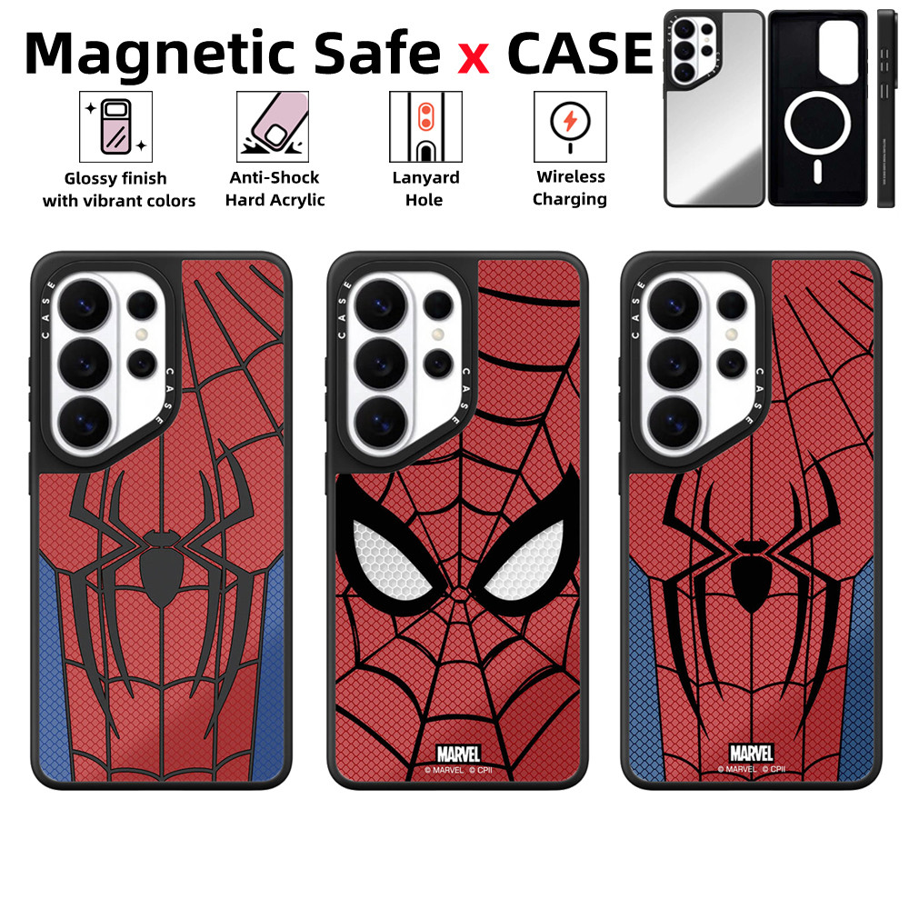 เหมาะสําหรับ Samsung Galaxy S26 S25 S24 Ultra S23 Plus เคสโทรศัพท์New รุ่น spider MJMirror แม่เหล็กปลอดภัยปลอกกันกระแทกความต้านทานฝาครอบป้องกัน