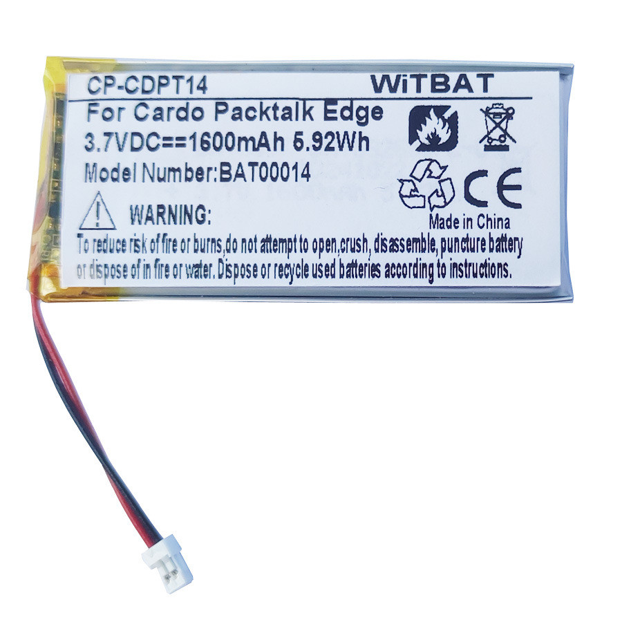 เหมาะสําหรับCardo Packtalk Edge头耳机电池BAT00014