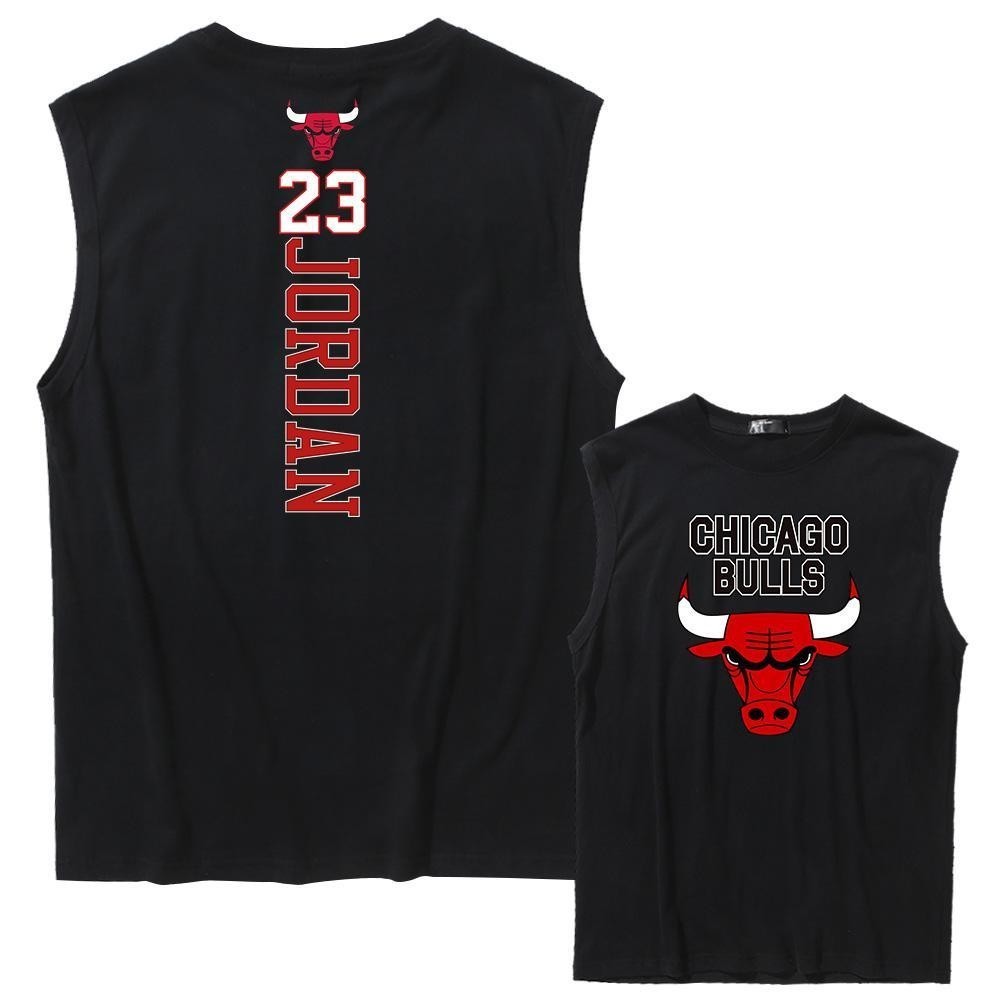 เสื้อกล้าม Michael Jordan Chicago Bulls 23 ผ้าฝ้าย 100% แฟชั่นสตรีทฮิต สำหรับผู้ชายผู้หญิง S-3XL