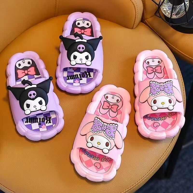รองเท้าแตะเด็ก Kuromi ลิขสิทธิ์แท้ โทนสีพาสเทล