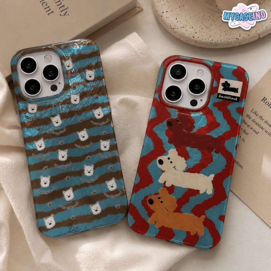 [MYCASEIND] Doggy พิมพ์ขนนกสําหรับrealme 5 5i c3 c75 c75x c65 7 6 c53 c51 pro c21y 7i c17 c20 c11 20