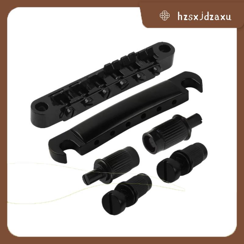 hzsxjdzaxuVintage LP Guitar Bridge Set Enhanced Durability & Tone Enhanced Durability & Tone Black