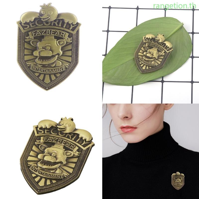 RAN Fnaf Security Badge เข็มกลัด Pin Freddys Fazbear Badge Lapel Pin สําหรับกระเป๋าเป้สะพายหลัง