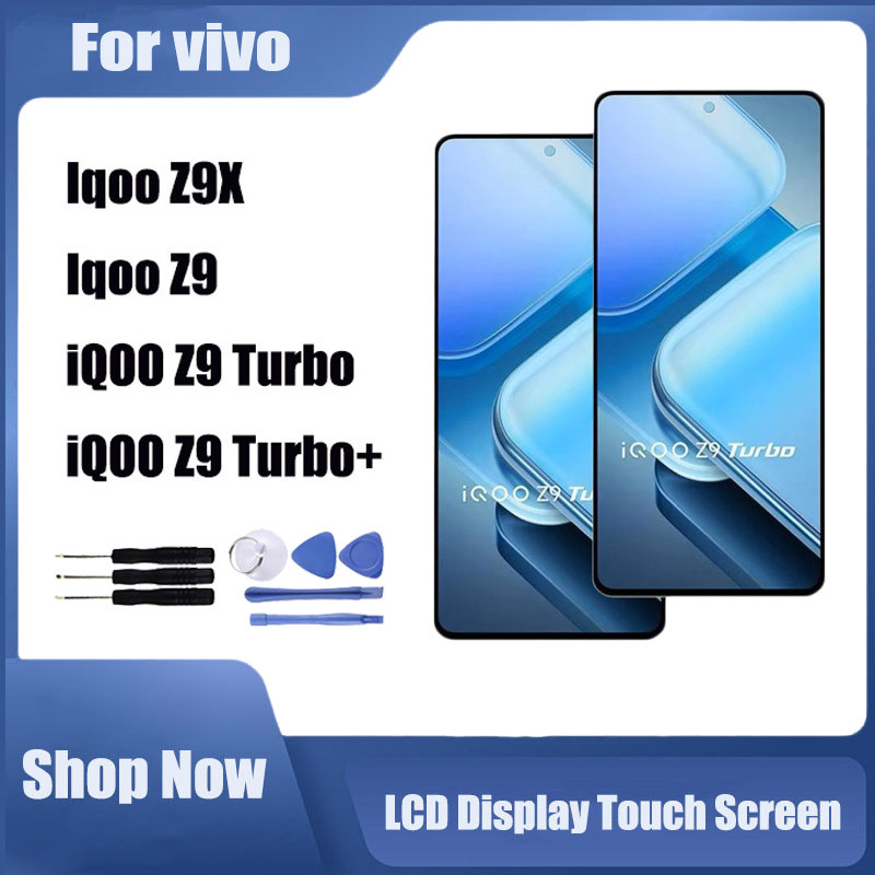 สําหรับ iQOO Z9X Z9 Z9 Turbo Z9 Turbo + จอแสดงผล LCD หน้าจอสัมผัสเปลี่ยน