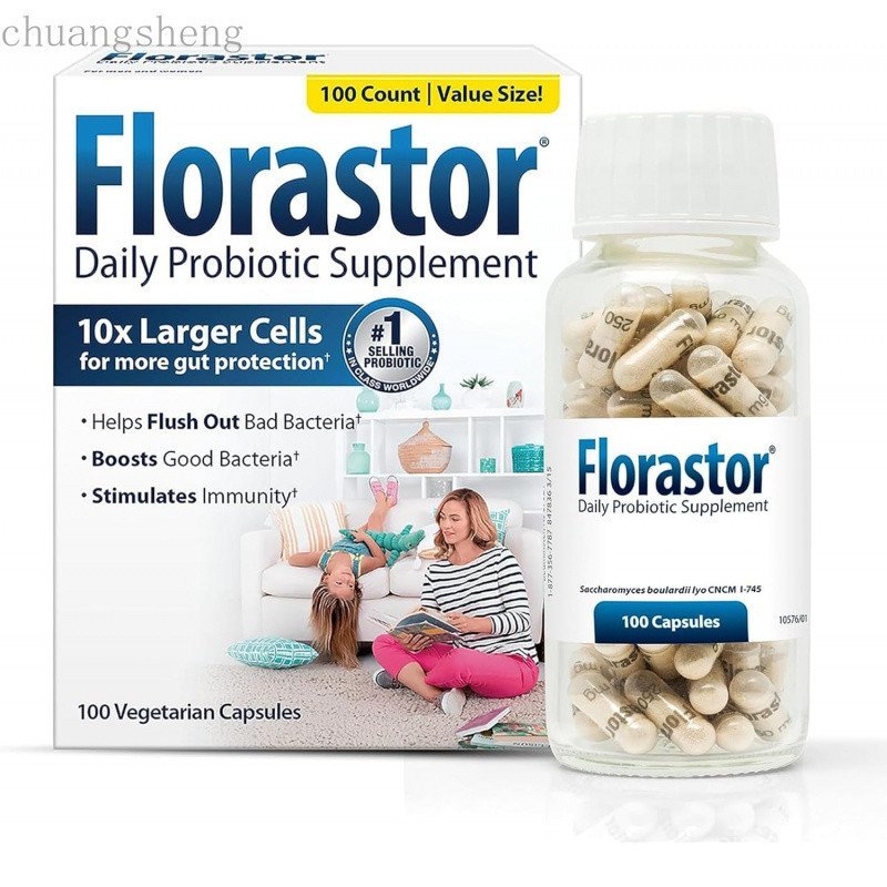 Florastor Daily Probiotic สําหรับผู้หญิงและผู้ชาย พิสูจน์แล้วรองรับสุขภาพทางเดินอาหาร Saccharomyces 