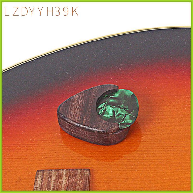 [lzdyyh39k] Mini Rose Wood Acoustic Guitar Pick Plectrum Holder Case Box Heart Shaped