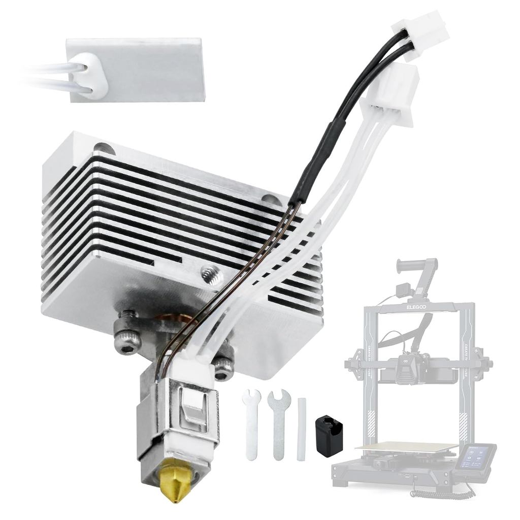 อัพเกรด Neptune 4 โลหะทั้งหมด Hotend ชุด, บล็อกความร้อนเซรามิกทนอุณหภูมิสูง, พร้อมหัวฉีดทองเหลืองและ