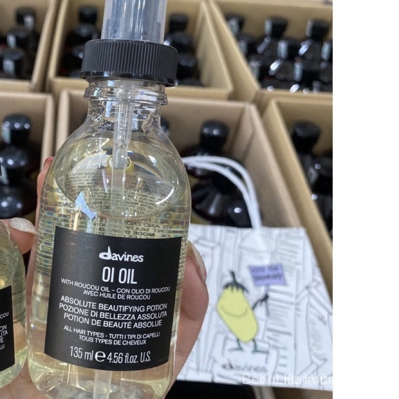 Davines OI Oil น้ำมันบำรุงผม 135ml ลดผมชี้ฟู เพิ่มความเงางาม ซ่อมแซมผมแห้งเสีย ใช้ได้ทั้งผมเปียกและแห้ง