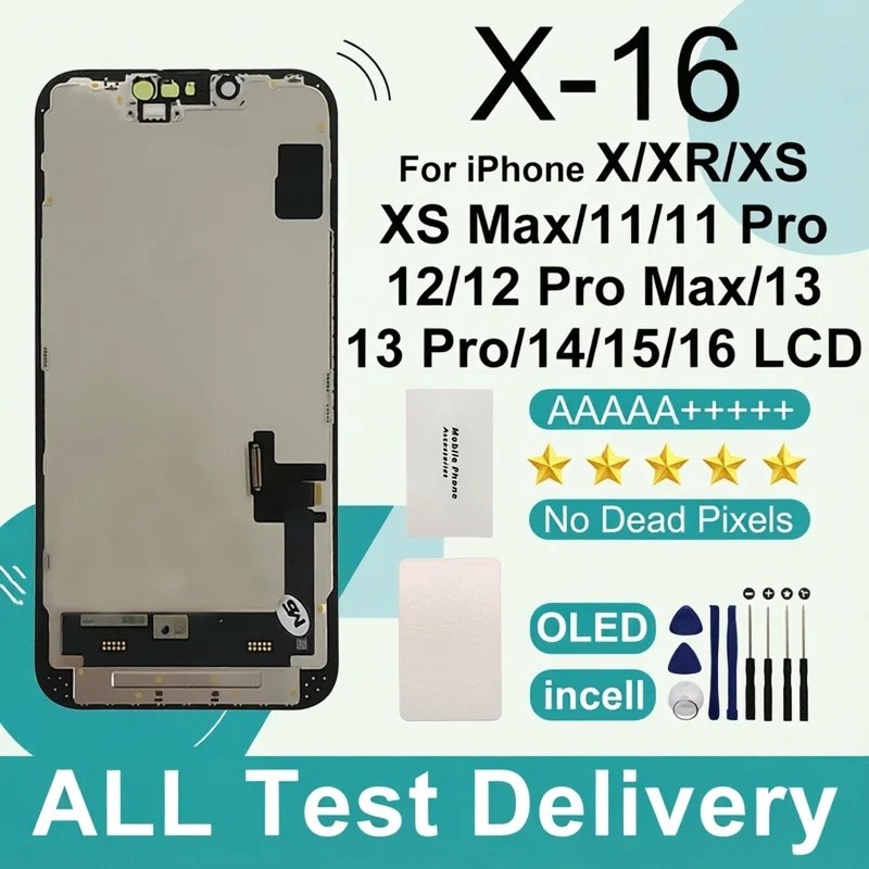 AAA + OLED สําหรับ iPhone 13 Pro Max LCD 12 Mini 13 จอแสดงผล Digitizer หน้าจอสัมผัส INCELL สําหรับ i