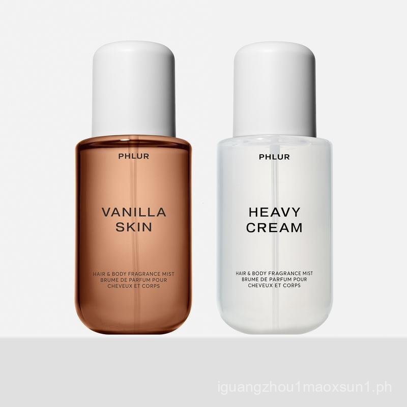 PHLUR Vanilla & Cream Duo - Vanilla Skin + Heavy Cream Full Size Body Mist Set (2 x 8 Fl Oz) W2K8