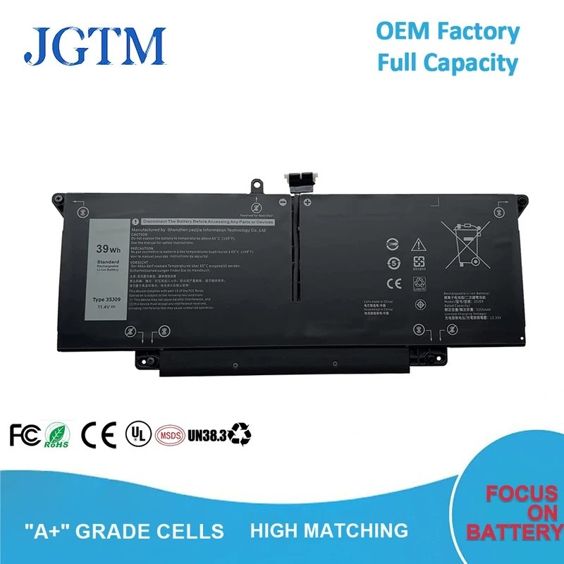 คุณภาพเดิม 35J09 0YJ9RP 009YYF JHT2H 04V5X2 0HRGYV 07CXN6 แบตเตอรี่สําหรับ Dell Latitude 7310 7410 แ