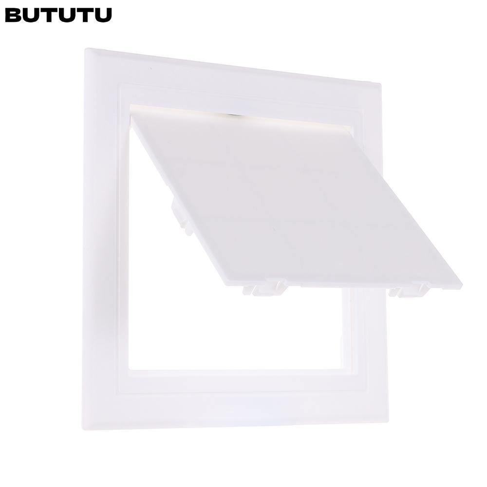 BUTUTU ฝาเปิดปิดช่องเซอร์วิส, แผ่นปิดช่องเข้าถึงสีขาว, ประตูกล่องพลาสติกถอดได้สําหรับผนังและเพดาน