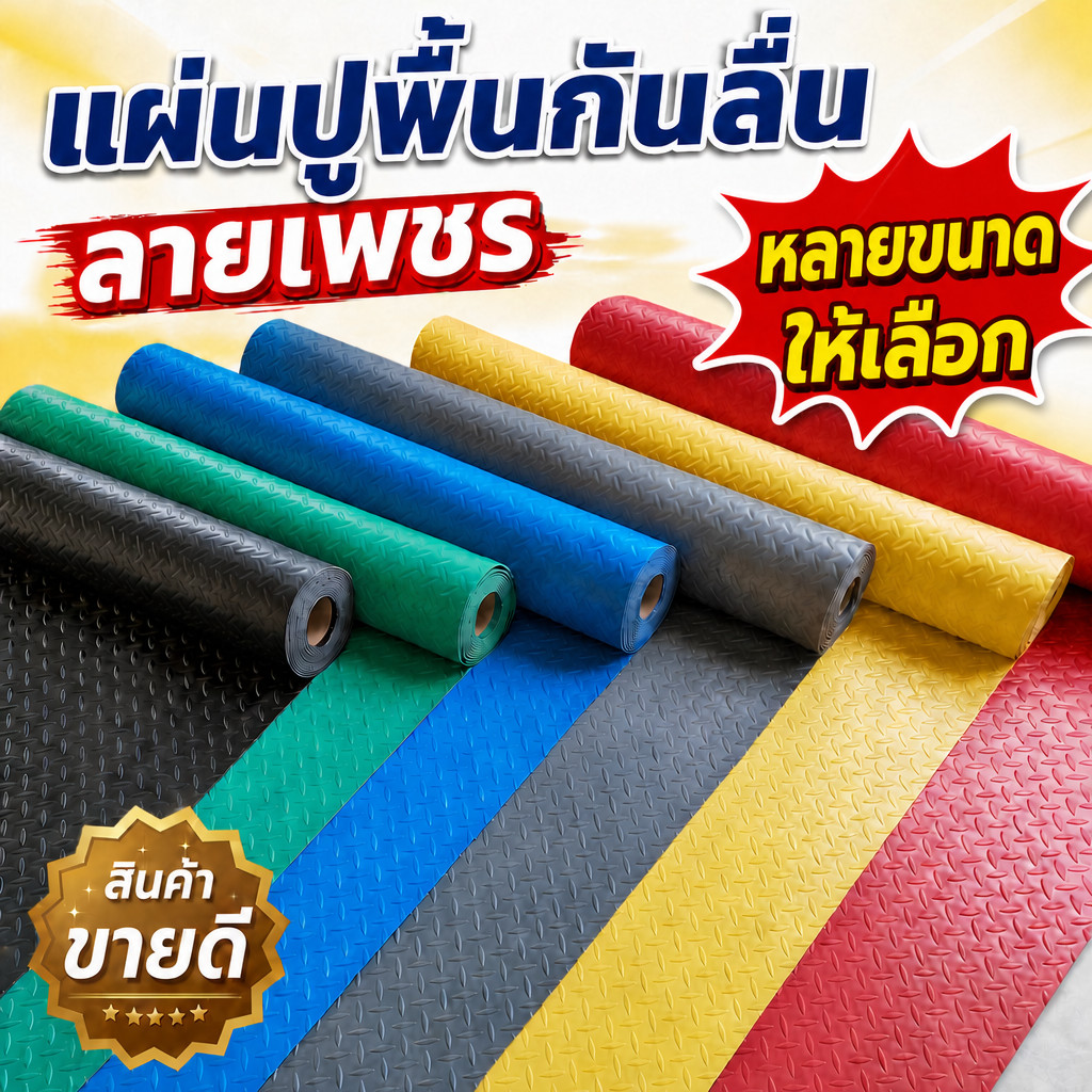 แผ๋นปูพื้น แผ่นยางกันลื่น  1/1.5*1/2/5Mพรม พรมปูพื้น แผ่นกันลื่น แผ่นยางปูพื้น พรมดักฝึ่นกันลื่น กระเบื้องยาง