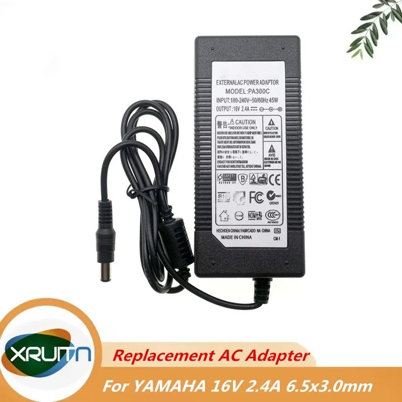 PA-300C 16V 2.4A AC Adapter Charger สําหรับ YAMAHA PSR-S550 PSR-S650 PSR-S670 PSR-S770 PSR-S970 PSR-