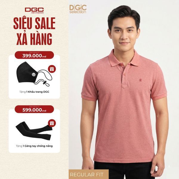 DGC เสื้อโปโลแขนสั้นคอปกขา ทรงเข้ารูป เสื้อแยกซี่โครงประณีต - SAPBB04M