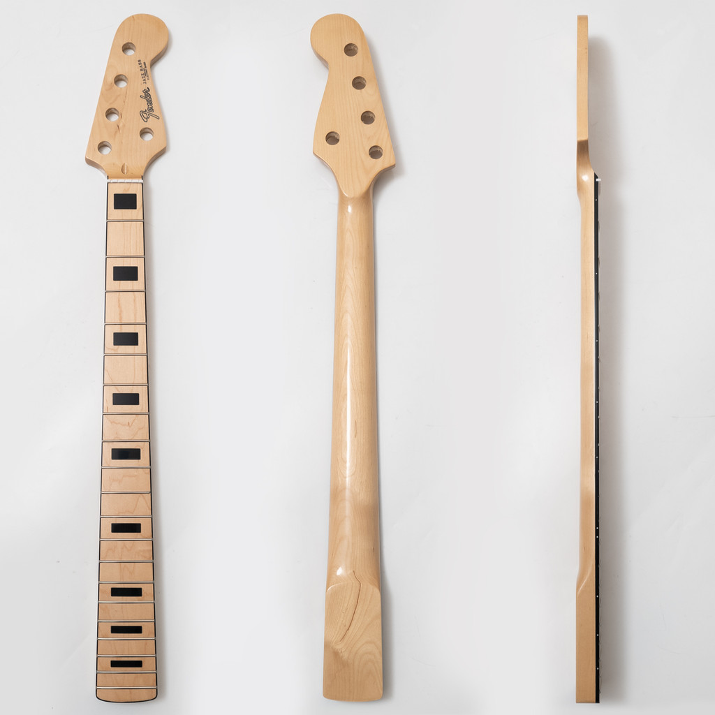 4 String/5 String Fender Jazz Bass คอ Maple Fretboard บล็อก Inlay ไฟฟ้าเบสกีตาร์คอ 20 Frets