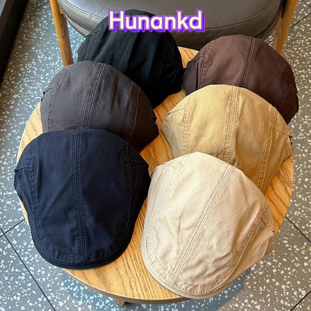 HUNAN Berets, Casual Retro Painter Cap, Solid Color Anti-UV England Hat Gift