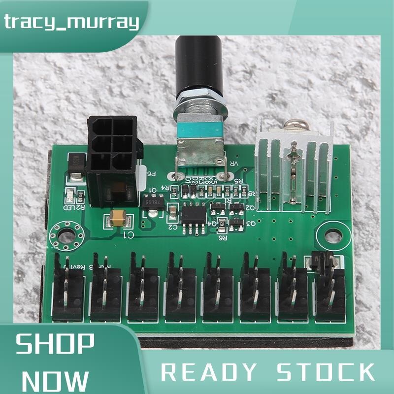 tracy_murray เคสคอมพิวเตอร์ 12V Miner Fan Speed Controller 8-Channel Fan Hub PWM High-Power Violent 