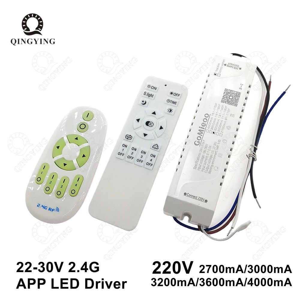 22-30V APP อัจฉริยะ LED Driver 2.4G ระยะไกล GM-LXTM-F สองเส้นขนาน 2 สี 24V 2700mA 3000mA 3200mA 3600