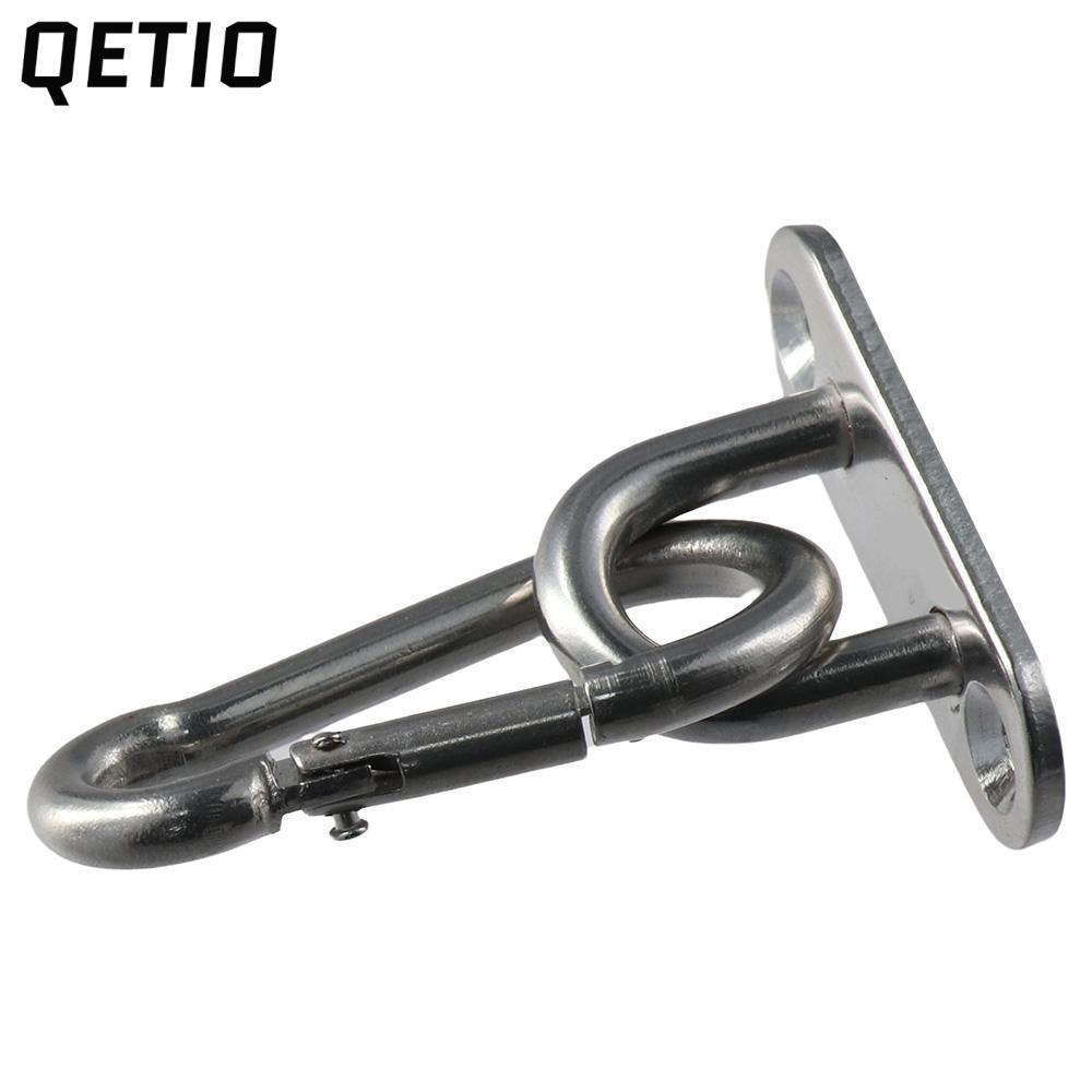QETIO 1/5 ชุด U ตะขอ Heavy Duty Mount Hook Wall U เรือ Snap Hook