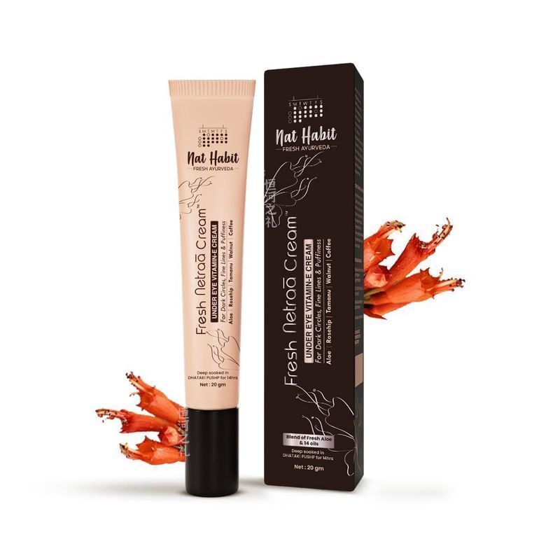 ✨India Nat Habit Fresh Eye Cream Ayurvedic Eye Care Soothing Dryness Improving Tyredness 5.4p