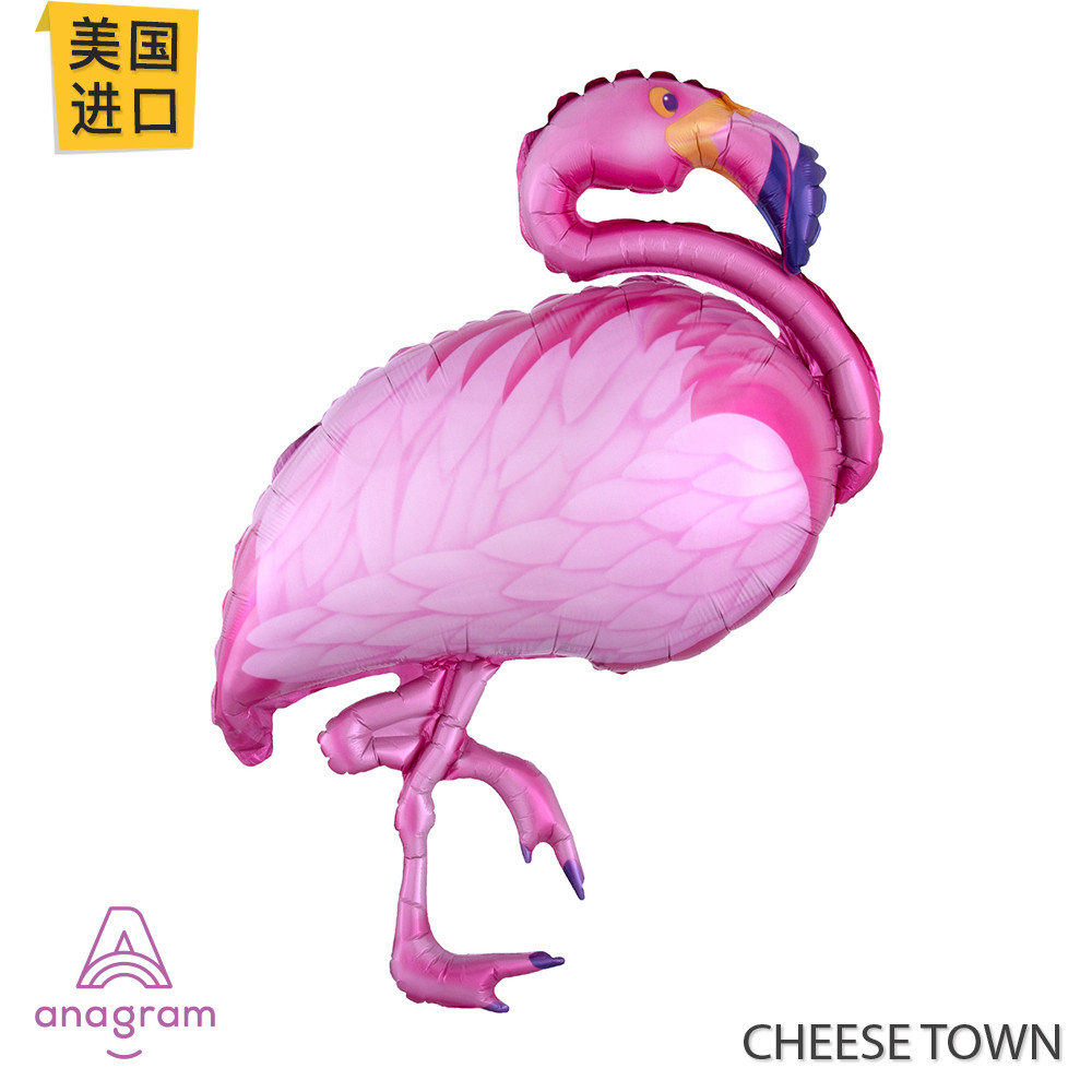US นําเข้า A ยี่ห้อ Anagram Anagram Flamingo Aluminium Film Balloon อลูมิเนียมฟอยล์ Flamingo Harorah