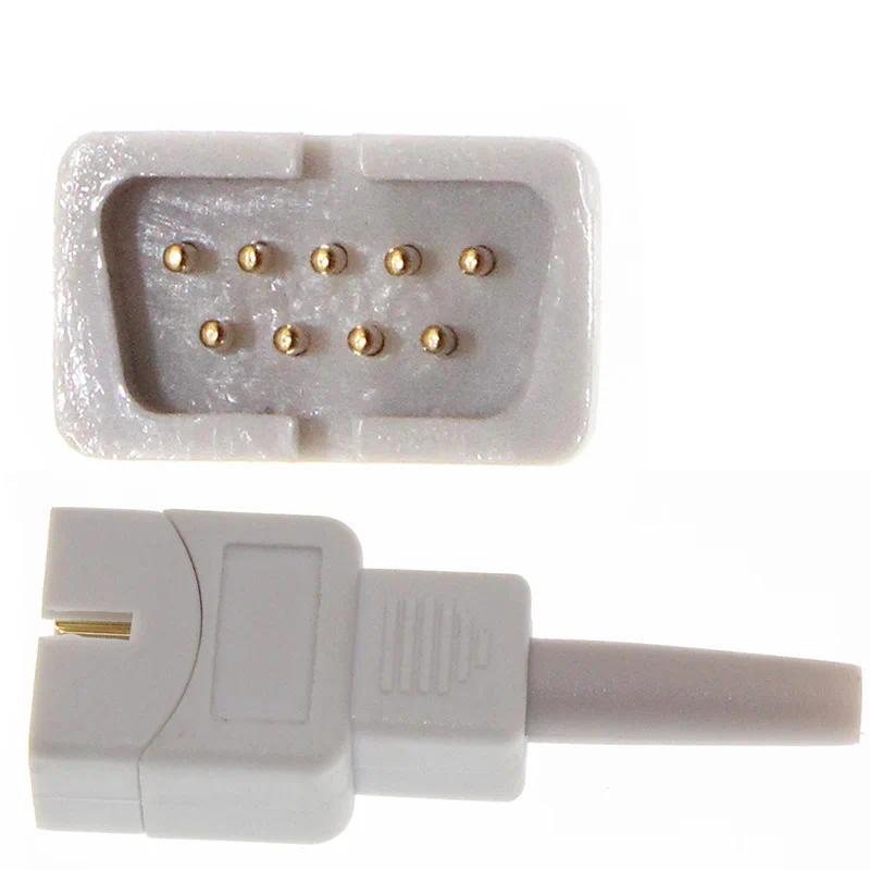 【QJ】10 pieces/pack DB9 Assembled Male Connector Pulse Oxygen Sensor Plug 4.0mm Cable Spo2 Probe Part