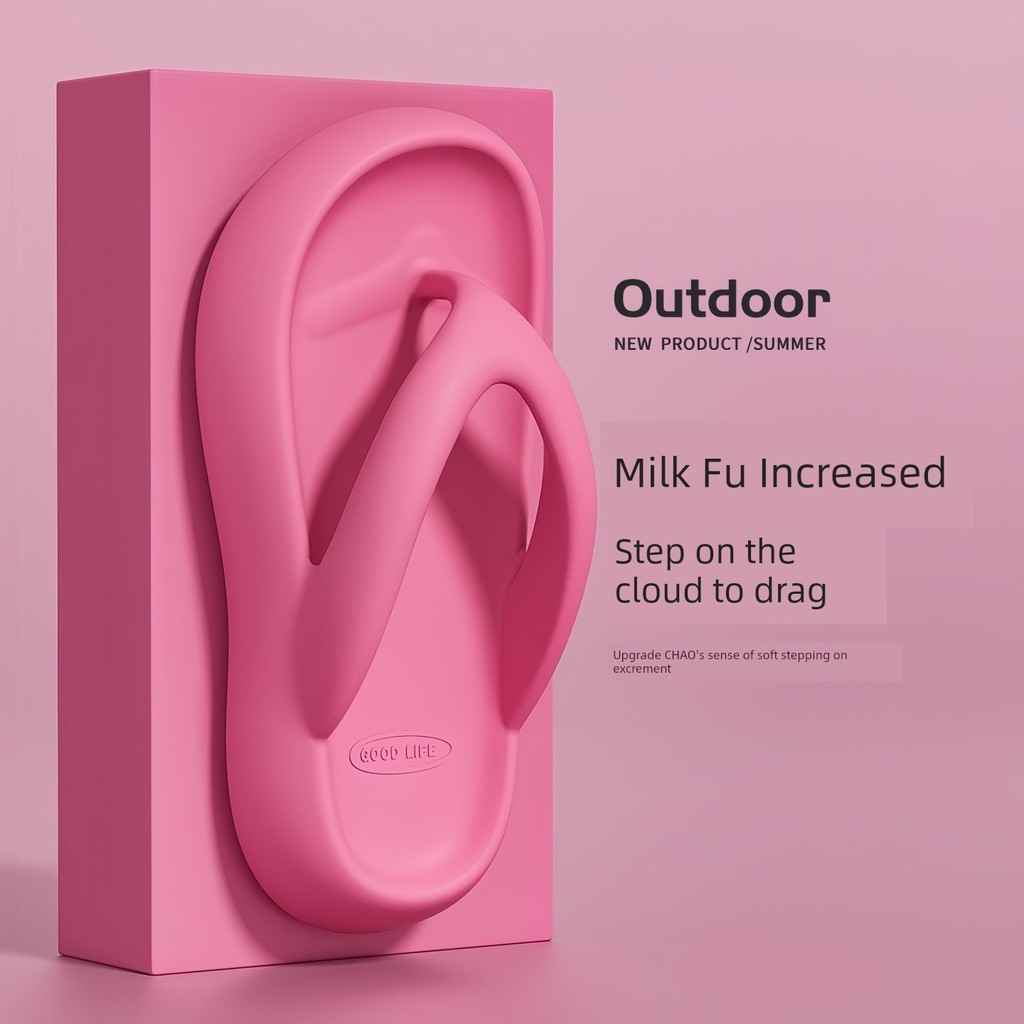 schooll รองเท้า ขนาดพลังงานแสงอาทิตย์ สะดวกสบายและทนทาน หนาSoled Flip-Flopsผู้หญิงสวมใส่ด้านนอกฤดูร้