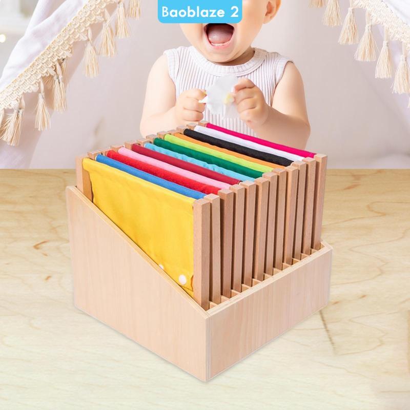 [baoblaze2] เสื้อผ้ากรอบของเล่นไม้จัดเก็บ Sensory Boards Holder Busy Board Container Fine Motor Skil