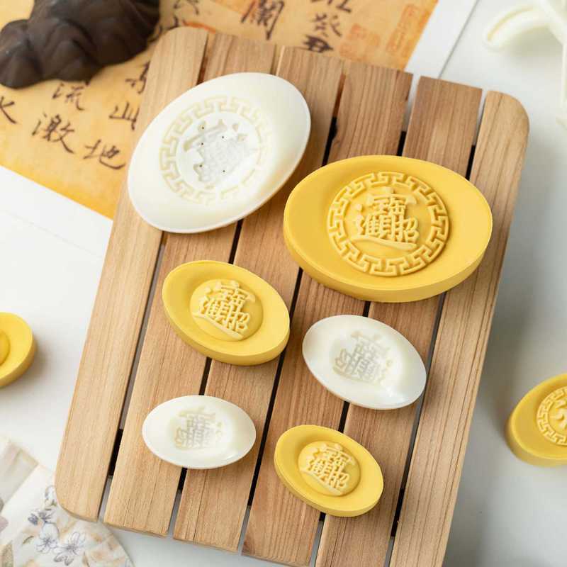 แม่พิมพ์ขนมไหว้พระจันทร์แท่งสามมิติ 25g50g 150g ขนาดใหญ่ปีใหม่ข้าวปั้นเค้กถั่วเขียวเค้กสับปะรด Dings
