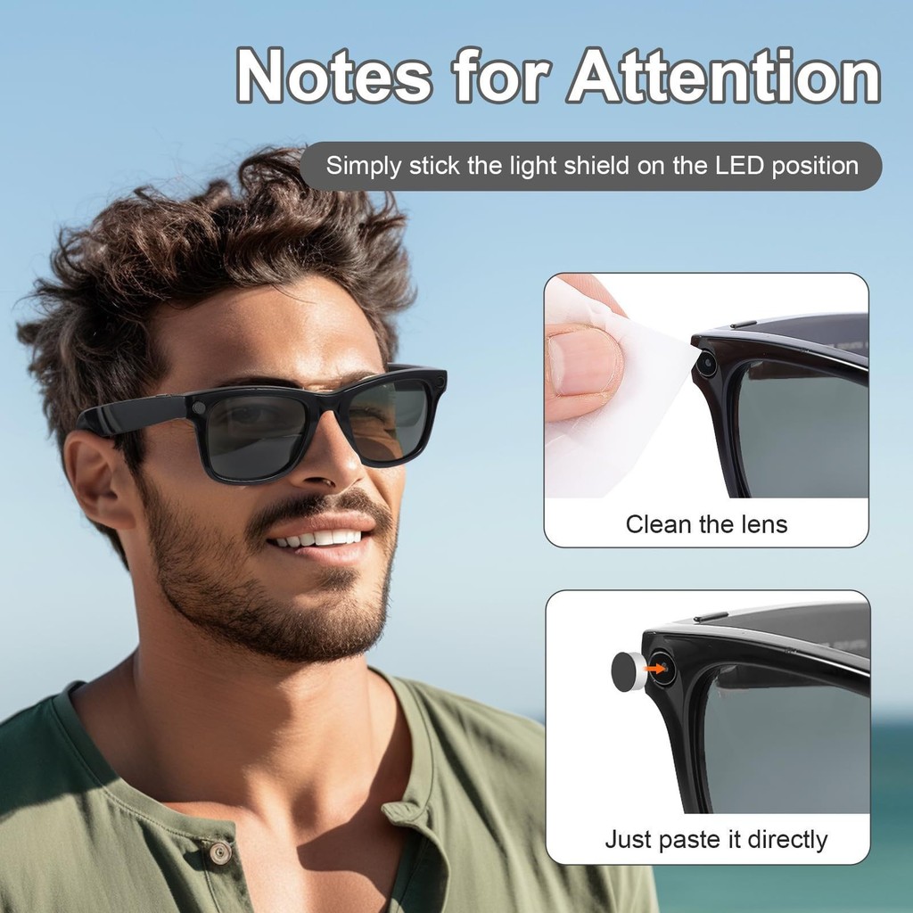 Meta Ray-Ban สติกเกอร์แรเงาแว่นตาเหมาะสําหรับ Ray-Ban Wayfarer/Skyler/Headliner สติกเกอร์ความเป็นส่ว