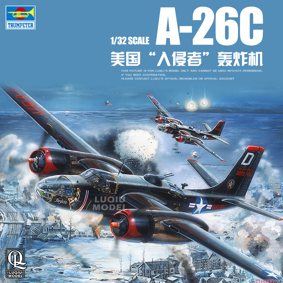 พร้อมส่ง จัดส่งด่วน Trumpeter 1/32 A-26C "Intruder" Bomber 82214-z