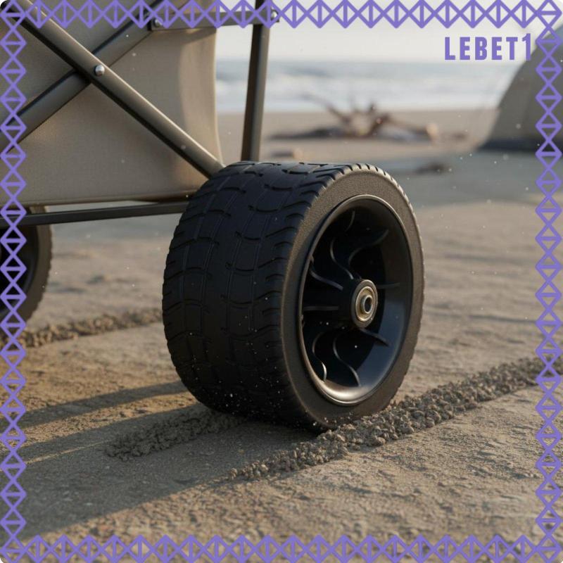 [Lebet] Camping Cart Wheel ทนต่อการสึกหรอพับ Wagon Tyre Double 5IN Rubber 12-3