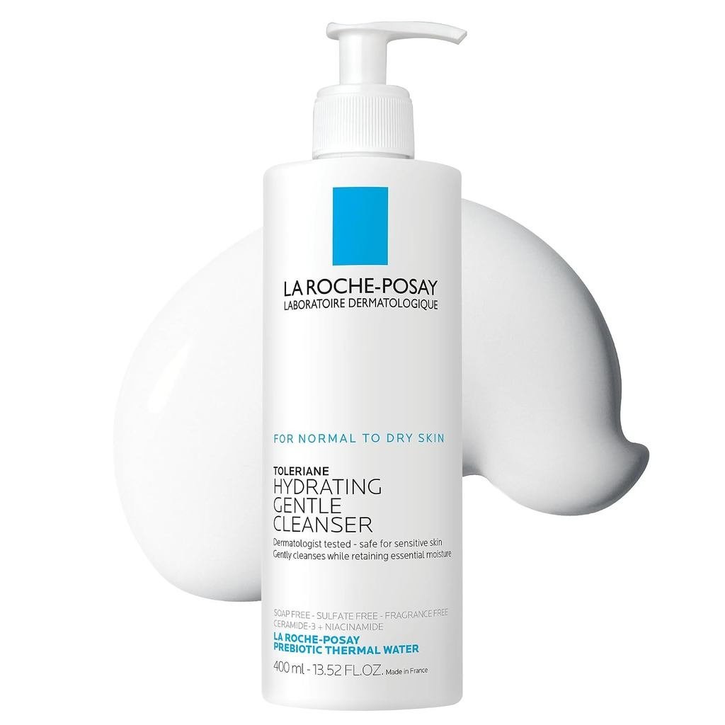 La Roche-Posay Toleriane Hydrating Gentle Face Cleanser, Daily Facial Cleanser พร้อม Niacinamide และ