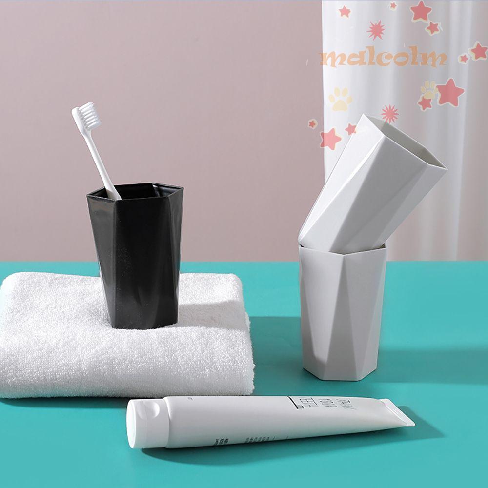 MALCOLM ห้องน้ํา Tumblers สไตล์นอร์ดิกสําหรับถ้วยน้ําผลไม้ C0ffee แก้วอุปกรณ์ห้องน้ํานํากลับมาใช้ใหม