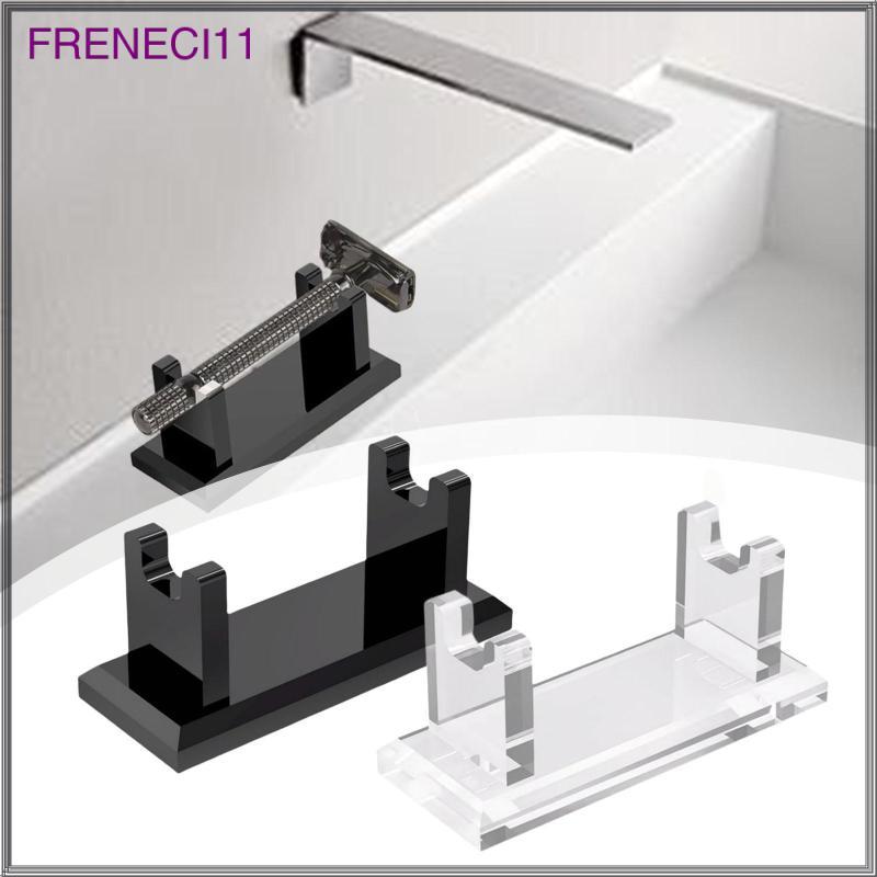[freneci11] ขาตั้งมีดโกนผู้ถือมีดโกนหนวดวงเล็บจัดเก็บห้องน้ําออแกไนเซอร์อะคริลิสร้างทําความสะอาดง่ายขนาดกะทัดรัดออกแบบฐานมั่นคงเหมาะสําหรับห้องน้ํา นับ