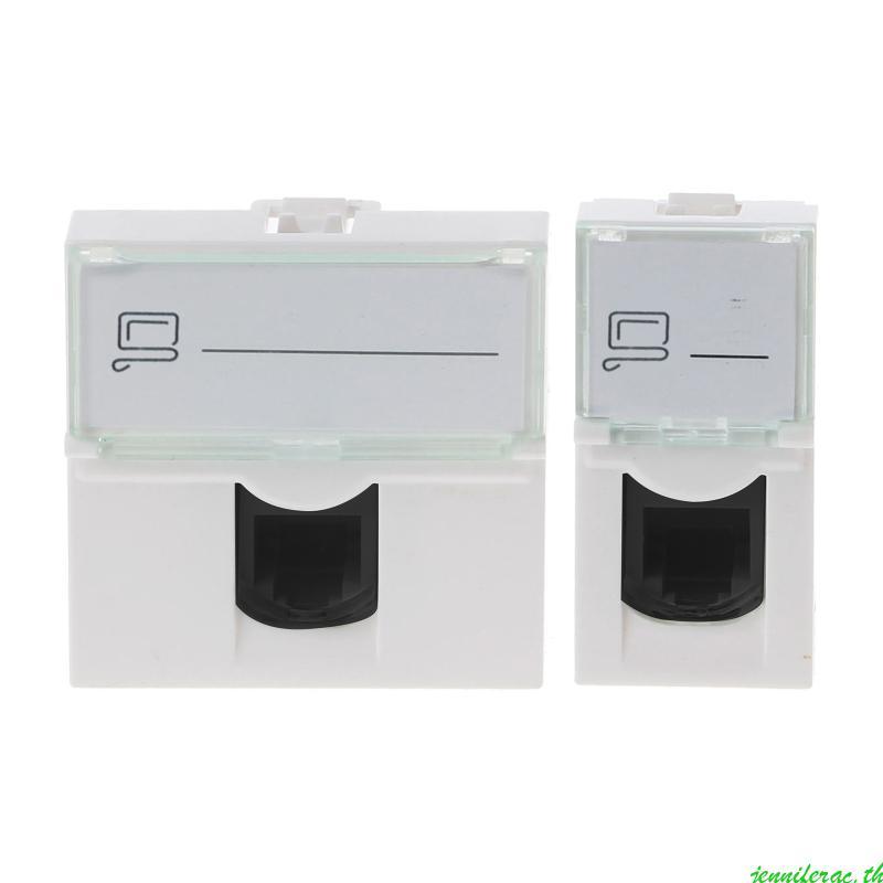 Jenniferac RJ45 Cat6 Keystone Jac ใส่ Punch Down Keystone แจ็คอะแดปเตอร์สีขาว