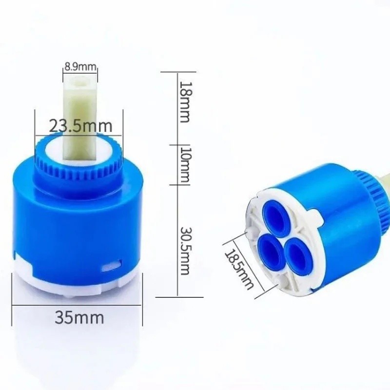 35 มม.40 มม.เซรามิคตลับหมึกก๊อกน้ําวาล์ว Core PP พลาสติก Thermostatic Mixer ตลับหมึกสําหรับห้องน้ําห