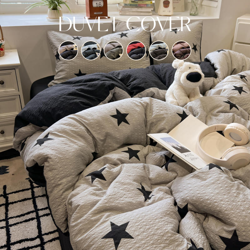 1 ชิ้น ปลอกผ้านวม ผ้าก๊อซ ลายสก็อต ins duvet cover 3ฟุต 5ฟุต 6ฟุต ไม่มีผ้านวม