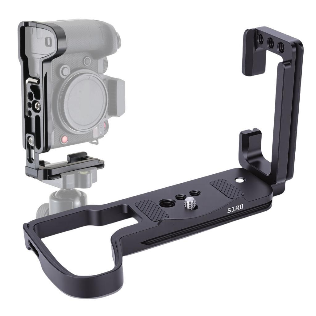 Quick Release แผ่น L Shape Bracket อลูมิเนียมสําหรับ S1RII S1II S1IIE กล้องแนวตั้งแนวนอนสลับกับ Arca