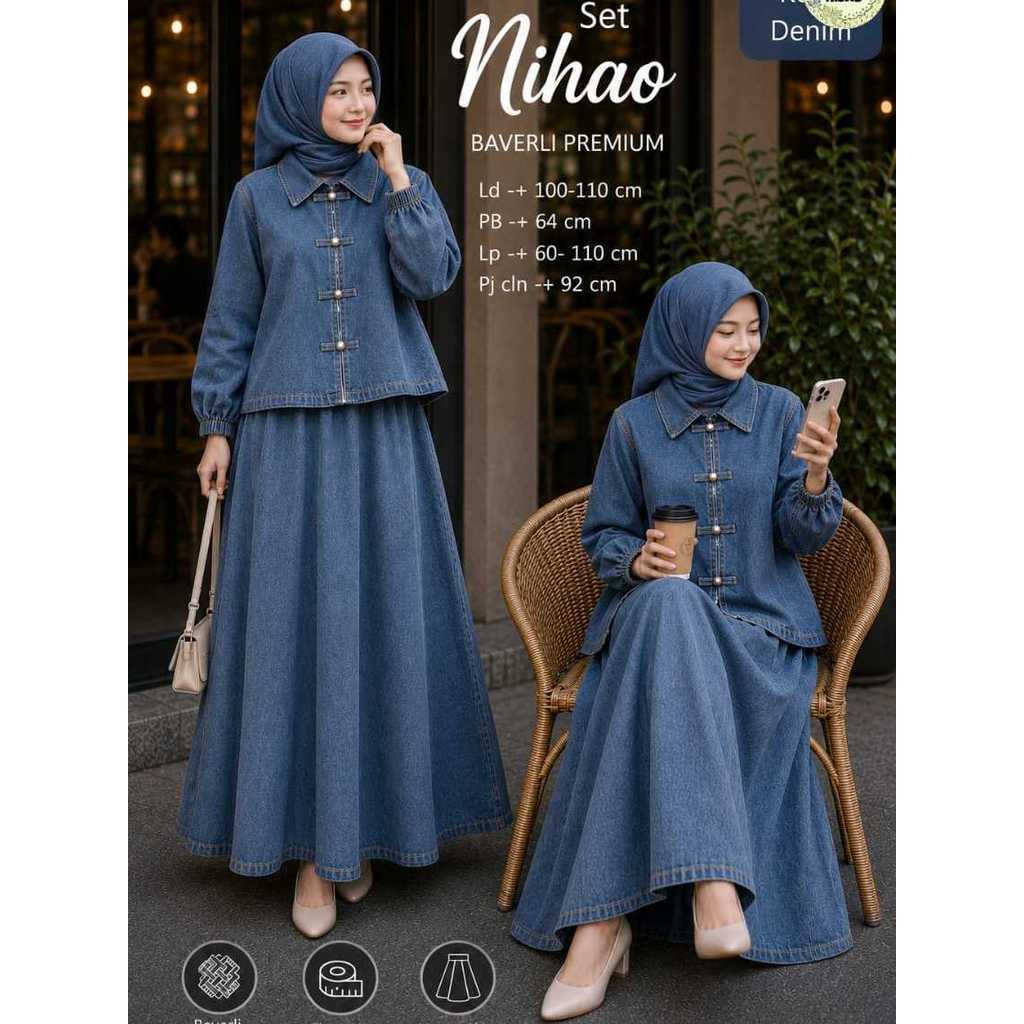 2908 SET NIHAO by AtHAYA ORIGINAL BRAND SOLO FASHION HIJAB STORE